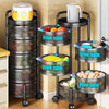 kitchen storage rack multi layer and rotating