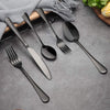 20-Piece Black Stainless Steel Flatware Cutlery Set for 4