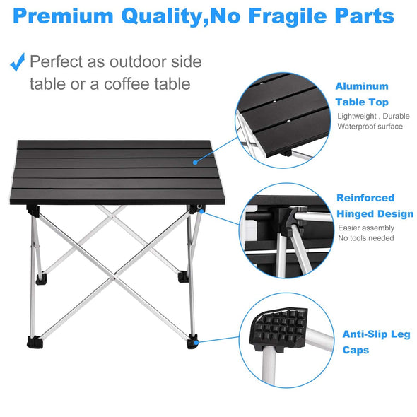 Aluminum Foldable Camping Table with Carry Bag