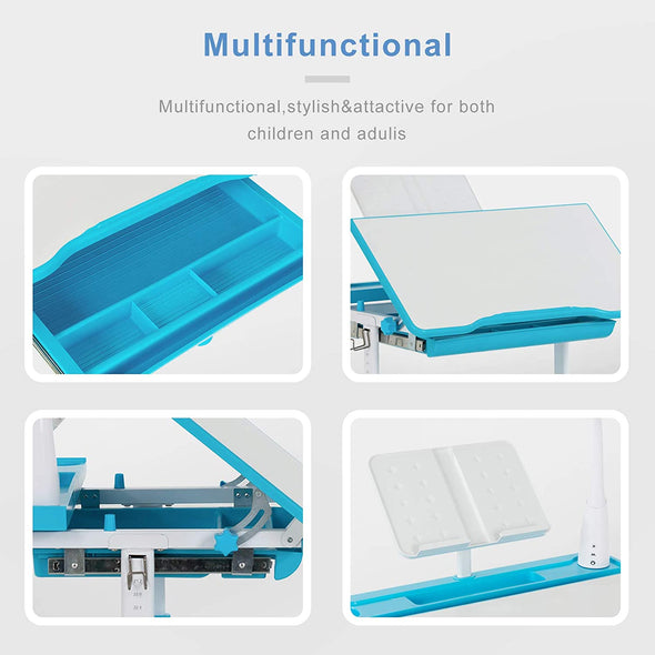 Height and Angle Adjustable Kids Desk and Chair Set