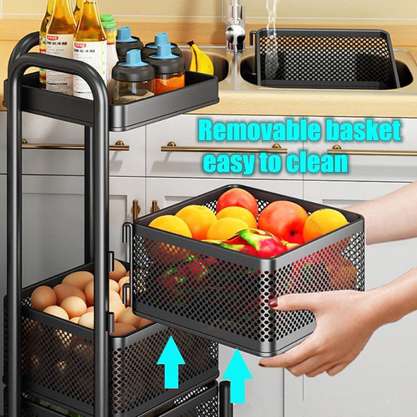 kitchen strorage rack rotating