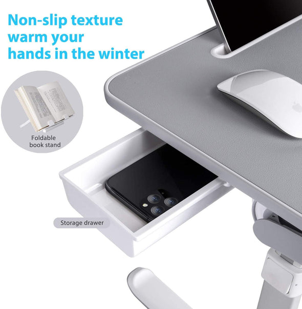 X-Large Foldable and Adjustable Laptop Stand with Storage Drawer