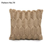 Luxury Soft Plush Short Wool Throw Pillow Covers 18 x 18 inches 45 x 45 cm(Pattern No.68~91)