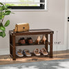 Bamboo Shoe Rack Bench Organizer Shelf