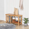 Multifunction Bamboo Shoe Rack Bench Organizer Shelf