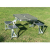 Aluminium Alloy Outdoor Camping Picnic Table Integrated Folding Table and Chair