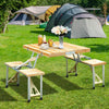 Aluminium Alloy Outdoor Camping Picnic Table Integrated Folding Table and Chair