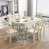 2 In 1 Round Square Solid Wood Dining Table Set