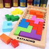 Kids 3D Katamino Wooden Color Building Blocks Puzzle Toys