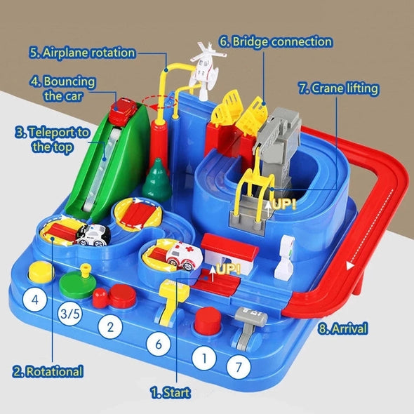 Kids Educational Car Toys for Boys Track Adventure Brain Table Games