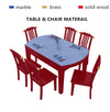 2 In 1 Marble Table Top Dining Table Set