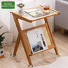 Bamboo Rattan End Table with Storage