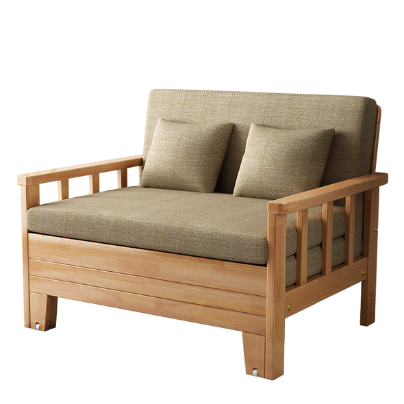 wood sofa bed foldable multifunctional 