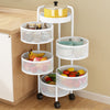 white multi layer kitchen storage rack