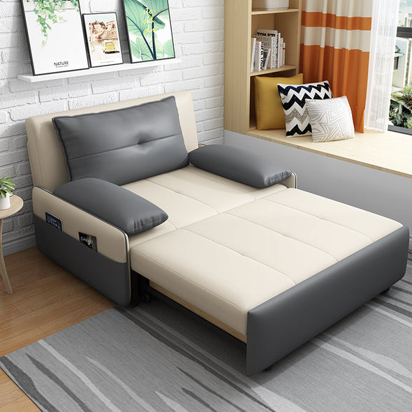 Leathaire Pull Out Sofa Bed with Underneath Storage Drawer