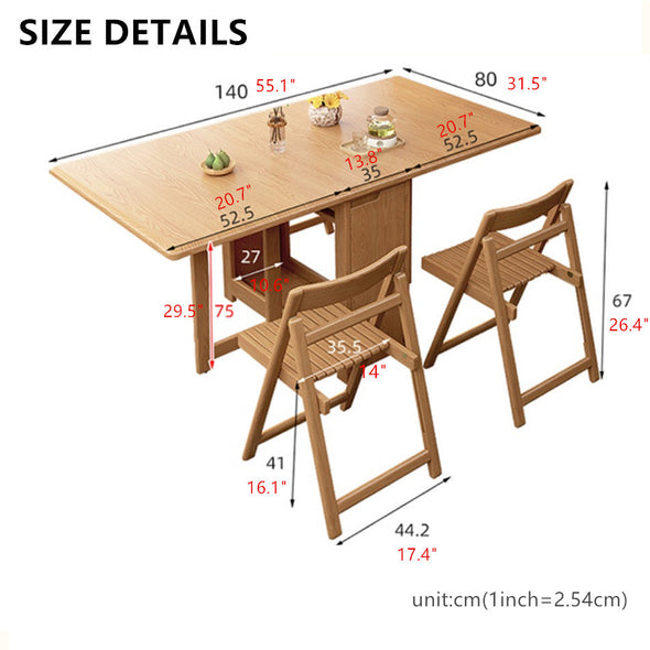 Double Drop Leaf Dining Table