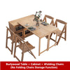 New Design Multifunction Dining Table with  Cabinet(without folding chairs storage function)