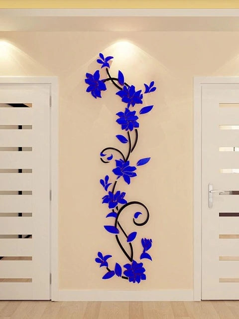 3d Rattan Flower Acrylic Wall Murals