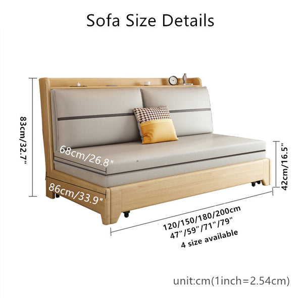 SOFA BED WITH STORAGE UNDERNEATH