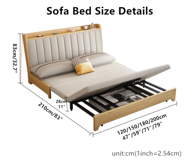 SOFA BED WITH STORAGE UNDERNEATH