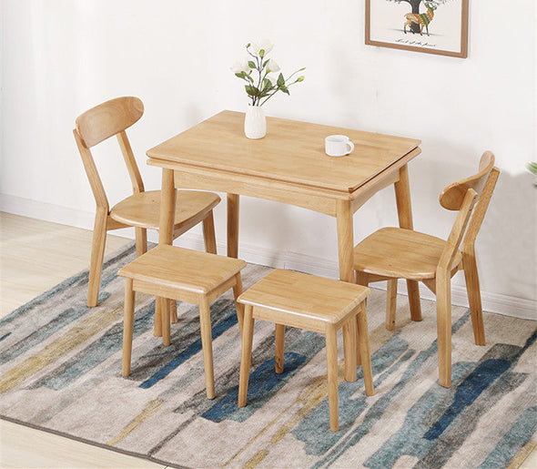 Space Saving Design Foldable and Expandable Solid Wood Table