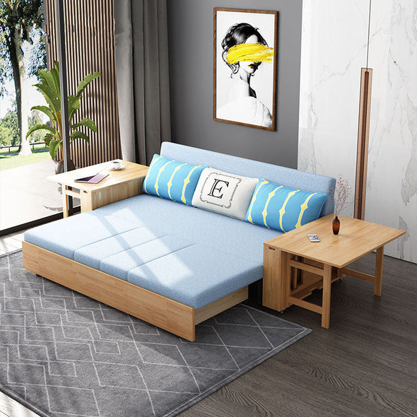 New Design Multifunction Sofa Bed with Folding Armrest Table