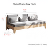 Japandi  Pull Out Sleeper Sofa Bed With Solid Wood Back Support