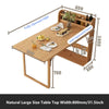 Solid Wood Folding Multifunctional Dining Table for Small Apartments