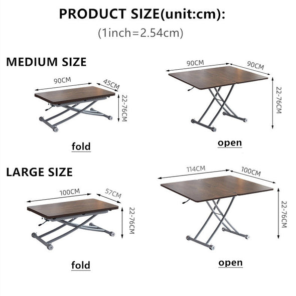 2-In-1 Multifunctional Coffee Table and Dining Table