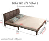 Solid Wood Pull Out Sofa Bed