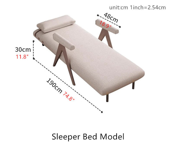 3-In-1 Convertible and Adjustable Loveseat Sleeper Sofa Bed