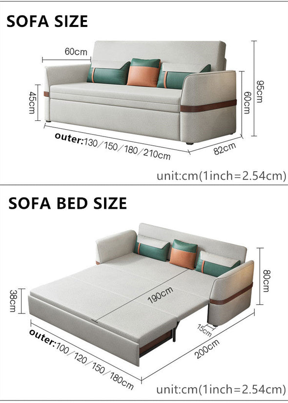 Sofa Bed with Liftable Coffee Table