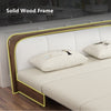 Solid Wood Frame Modern Convertible Sofa Bed With Underneath Storage