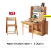 Upgrade Space Saving Foldable and Expandable Side Table With Chairs Storage and 3 Layer Drawers