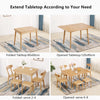 Space Saving Design Foldable and Expandable Solid Wood Table