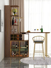 rotating bar table with wine rack