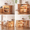 360 Degree Rotating Bar Table with Double Side Storage Cabinet