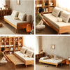 Japandi Pull Out Solid Beech Wood Day Bed