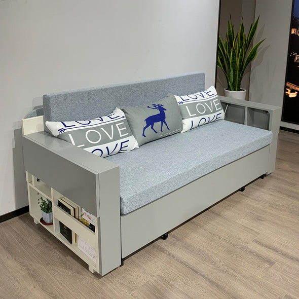 Space Saving Multifunction Sofa Bed With Foldable Work Desk