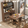 Kitchen Hutch Cabinet with Double Drop Leaf Dining Table