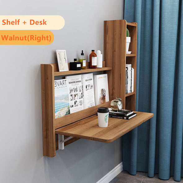 Wall Mounted Foldable Desk and Shelf