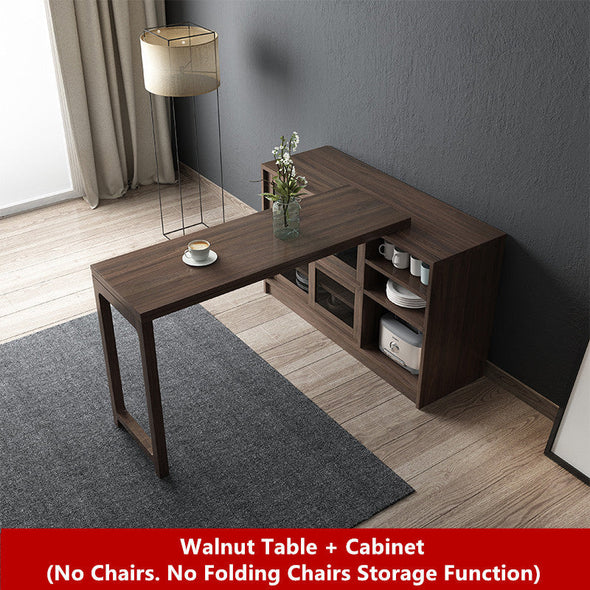 New Design Multifunction Dining Table with  Cabinet(without folding chairs storage function)