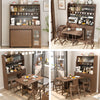 Kitchen Hutch Cabinet with Double Drop Leaf Dining Table