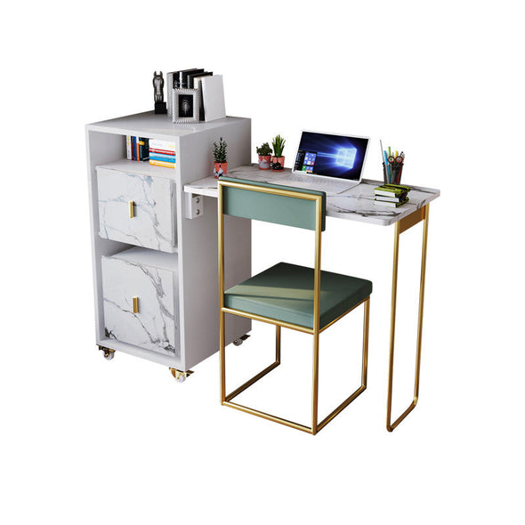 New Arrival Space Saving Small Desk with Invisible Chair