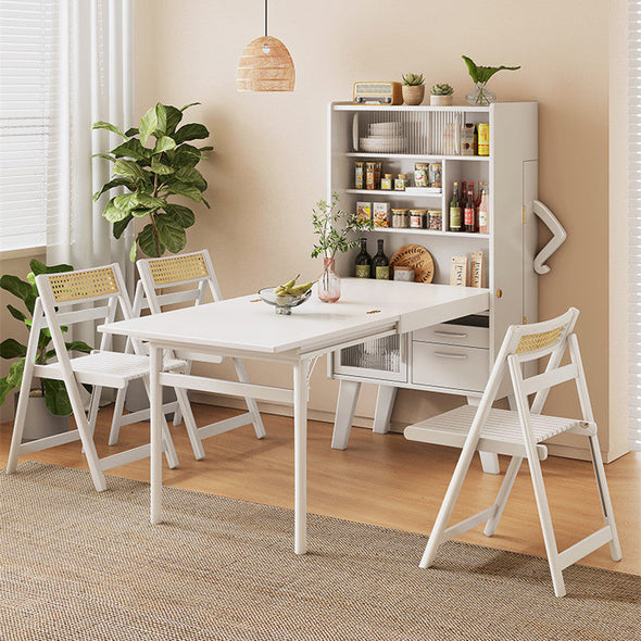 New Arrival Space Saving Sideboard Table With Folding Chairs