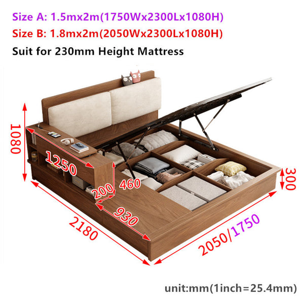 LIFT UP STORAGE BED